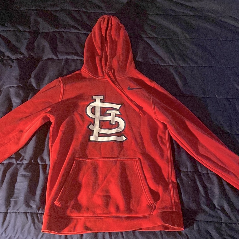 Nike MLB Red Saint Louis Cardinals Hoodie Size Small Mens-Authentic Genuine